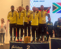 Siegerehrung Männerteam – Silbermedaille 50km WM